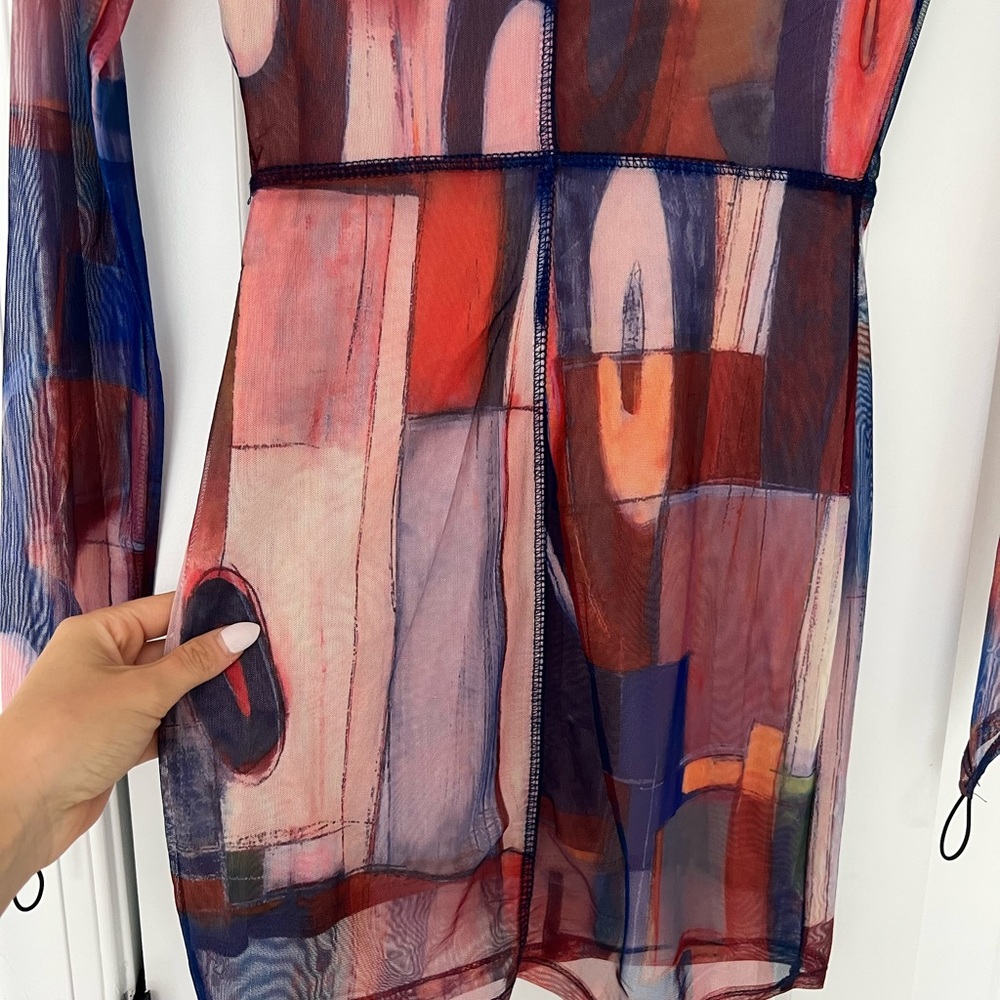 COLOR BLOCK DRESS - Picture 5 of 8